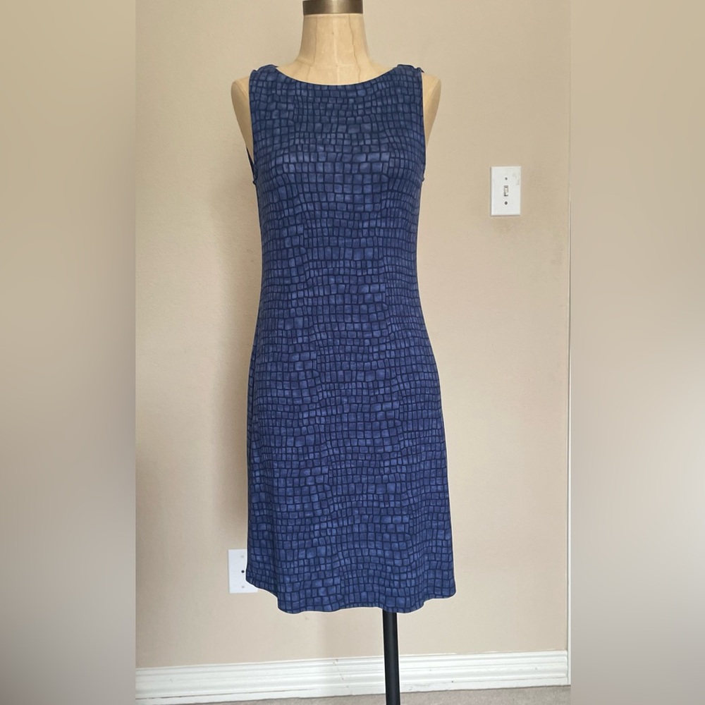 Tommy Bahama Navy Textured Sleeveless Dress